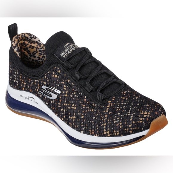 Skechers Women's Skech-Air Element 2.0 Big Energy Sneaker 6 Black leopard print - Picture 3 of 11